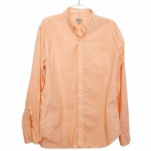 J. Crew Oxford shirt Large Peach Button Down EUCJ.